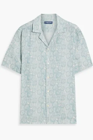 Frescobol Carioca Roberto floral-print linen shirt - Blue - XXL