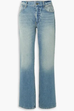 Gauchere Cutout low-rise straight-leg jeans - Blue - FR 40