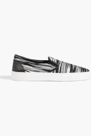 Missoni Space-dyed stretch-knit slip-on sneakers - - EU 39