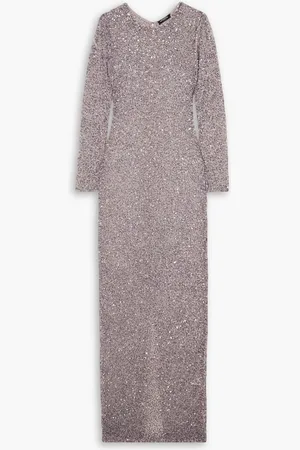 Retrofete Heidi embellished mesh gown - Purple - XL