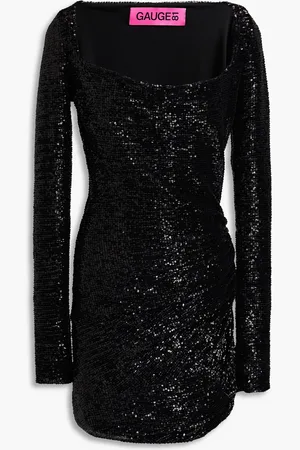 GAUGE81 Evry ruched sequined tulle mini dress - - M