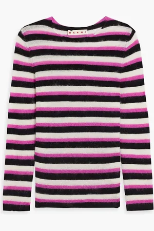 Marni Striped wool-blend sweater - Pink - IT 52