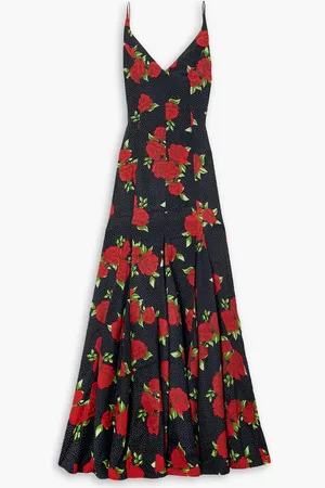 Markarian Marylin pleated printed crepe de chine gown - - US 12