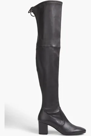 Stuart Weitzman Genna 60 leather thigh boots - Gray - EU 35.5