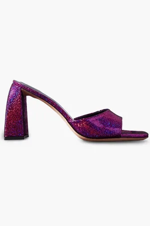 By Far Michele metallic leather mules - Pink - EU 36