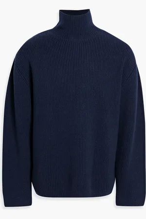 IRO Valens ribbed merino wool turtleneck sweater - Blue - S