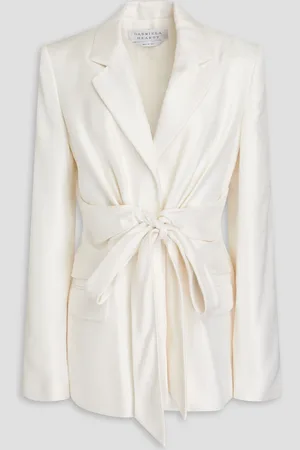 GABRIELA HEARST Grant belted silk blazer - White - IT 44
