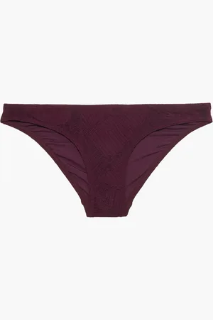 JETS Luscious stretch-jacquard low-rise bikini briefs - Purple - UK 12