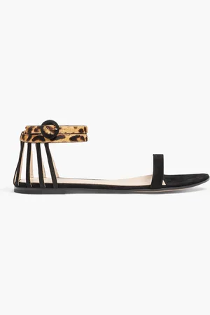 Gianvito Rossi Leopard-print calf hair and suede sandals - - EU 36.5