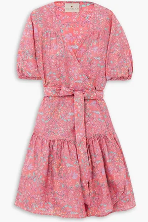 Cubus Elliana floral-print silk-habotai mini wrap dress - - 0