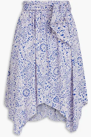 Isabel Marant Cliroza paisley-print silk crepe de chine skirt - - FR 38