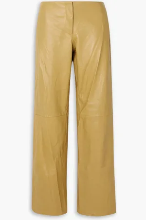 CHRISTOPHER ESBER Redux leather straight-leg pants - Yellow - UK 6