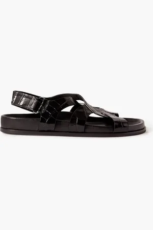 Totême Croc-effect leather slingback sandals - - EU 35
