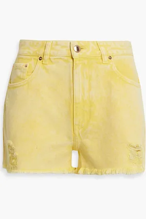Retrofete Suzi distressed denim shorts - Yellow - 23