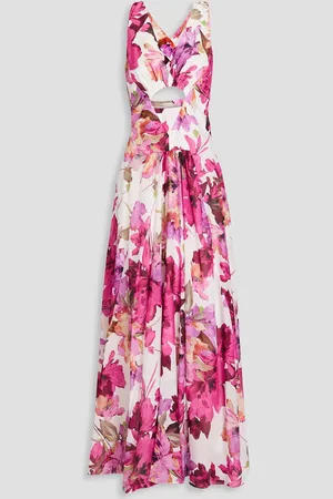 Nicholas Floral-print cotton and silk-blend mousseline maxi dress - - US 2