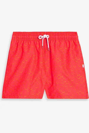 DEREK ROSE Aruba mid-length printed swim shorts - Orange - S