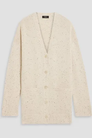 THEORY Donegal wool and cashmere-blend cardigan - White - S