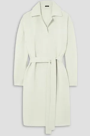 Joseph Polo belted merino wool dress - White - M