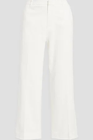 ATM Anthony Thomas Melillo Cropped cotton-blend twill wide-leg pants - - US 6