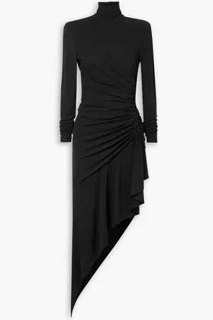 ALEXANDRE VAUTHIER Asymmetric ruched stretch-jersey turtleneck dress - - FR 40