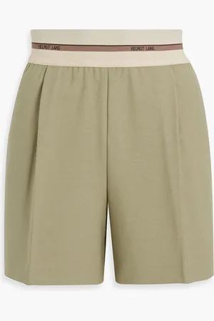 Helmut Lang Pleated twill shorts - Green - US 6