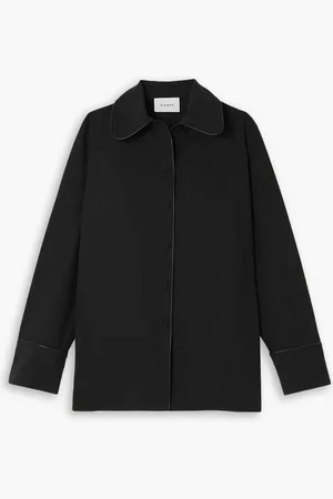 Sleeper Off The Duty piped crepe pajama shirt - - S
