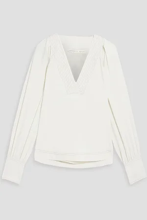 VERONICA BEARD Osler crepe blouse - White - US 00