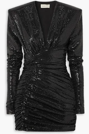 ALEXANDRE VAUTHIER Ruched sequined stretch-jersey mini dress - - FR 34
