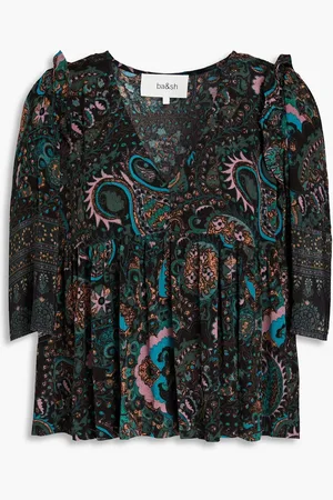 Bash Zarry paisley-print crepe blouse - - 0