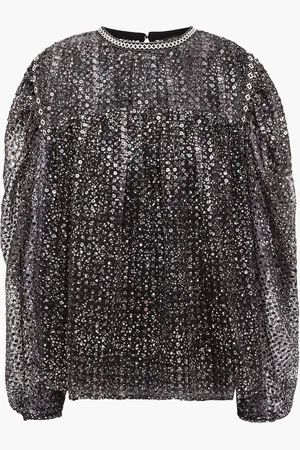 Maje Embellished organza blouse - - 1