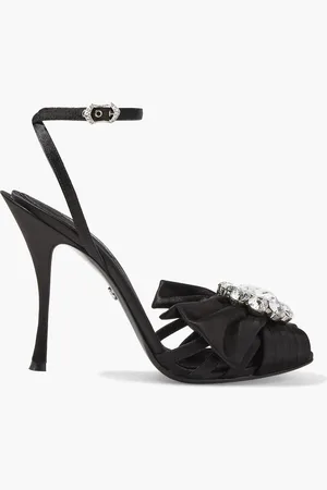 Dolce & Gabbana Bette 110 crystal-embellished satin sandals - - EU 37