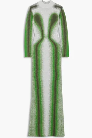 Y / PROJECT Metallic jacquard-knit maxi dress - - XS