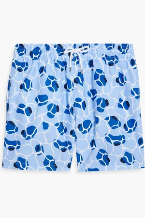 DEREK ROSE Maui mid-length printed swim shorts - Blue - XXL