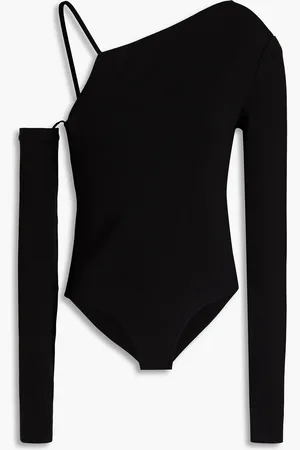 Zeynep Arcay Asymmetric stretch-knit bodysuit - - US 8
