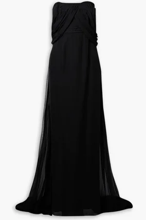 Markarian Anthea off-the-shoulder draped silk-chiffon gown - - US 4