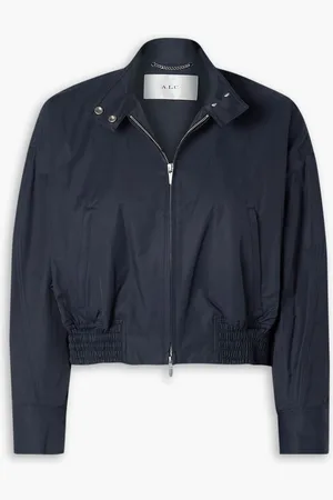 A.L.C. Elliot cropped cotton-blend shell jacket - Blue - XL