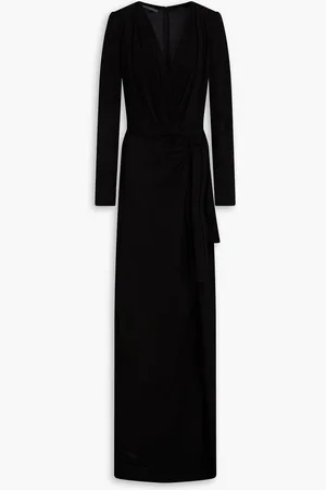Alberta Ferretti Draped crepe wide-leg jumpsuit - - IT 38