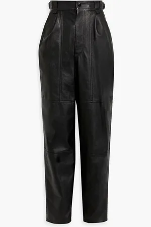Isabel Marant Ciferim leather tapered pants - - FR 34