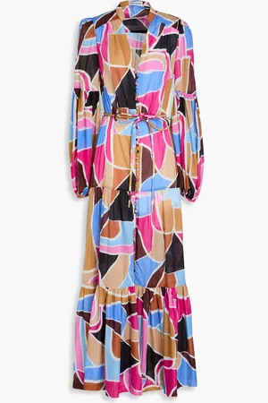 Rebecca Vallance La Reve printed cotton-voile maxi dress - Pink - UK 8