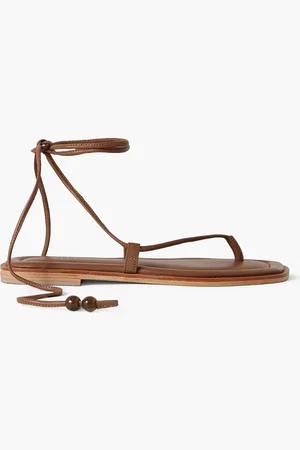 A.Emery Finch bead-embellished leather sandals - Brown - EU 35
