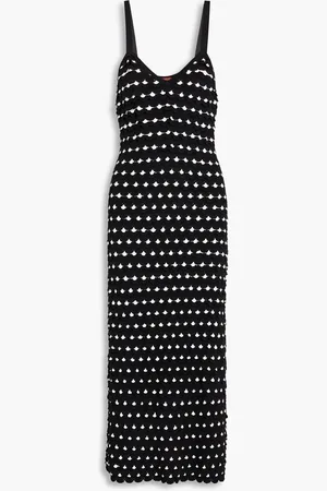 Altuzarra Scalloped two-tone stretch-knit midi dress - - S