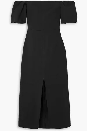 Isabel Marant Stony off-the-shoulder hemp-blend midi dress - - FR 40