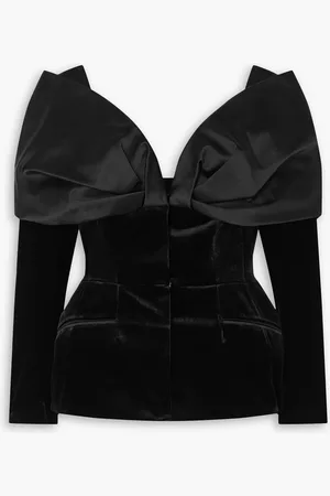 Safiyaa Elle duchesse-silk and velvet blouse - - FR 42