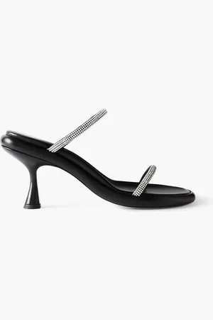 Wandler June crystal-embellished leather sandals - - EU 38.5