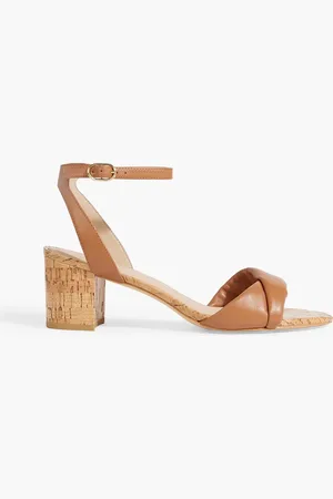 Stuart Weitzman Everly 50 leather sandals - Brown - US 9.5