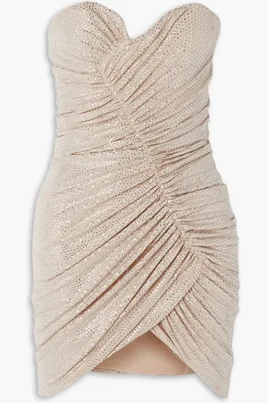 ALEXANDRE VAUTHIER Strapless ruched embellished stretch-jersey mini dress - - FR 36