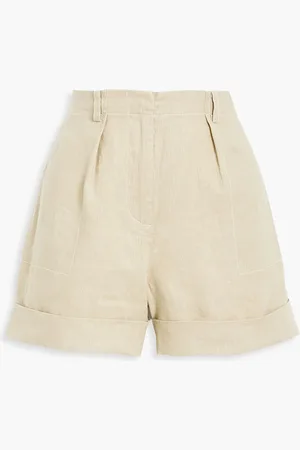 ATM Anthony Thomas Melillo Pleated linen shorts - Neutral - US 0