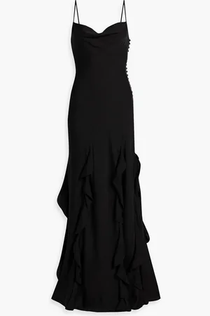 Nicholas Ruffled silk-blend satin gown - - US 4