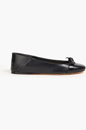 ALEXANDRE BIRMAN Clarita bow-detailed leather collapsible-heel ballet flats - - EU 37