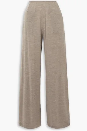 Leset James merino wool wide-leg pants - Neutral - XL